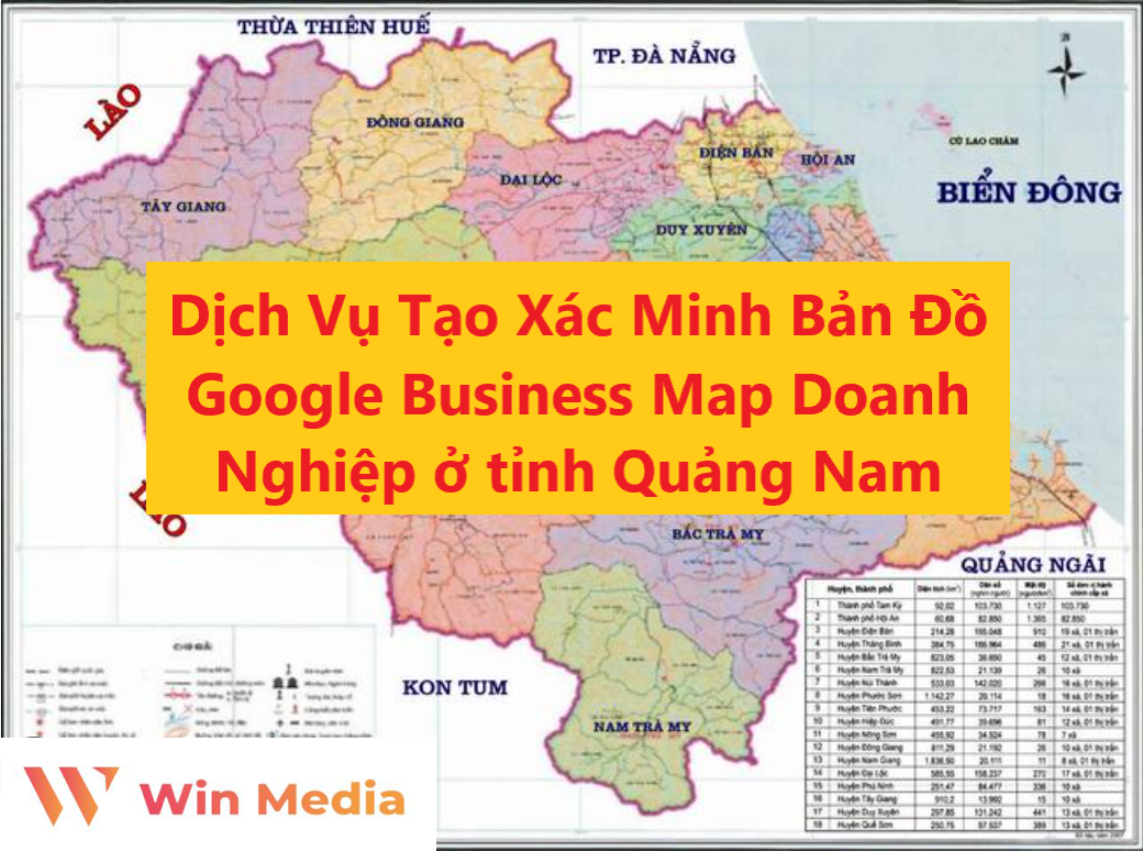 Dịch Vụ Tạo Xác Minh Bản Đồ Google Business Map Doanh Nghiệp ở tỉnh Quảng Nam
