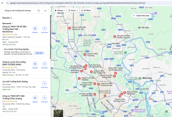 Hướng Dẫn Tạo Google Map Ảo Công Ty Môi Trường Hút Rút Hầm Cầu Hiệu Quả