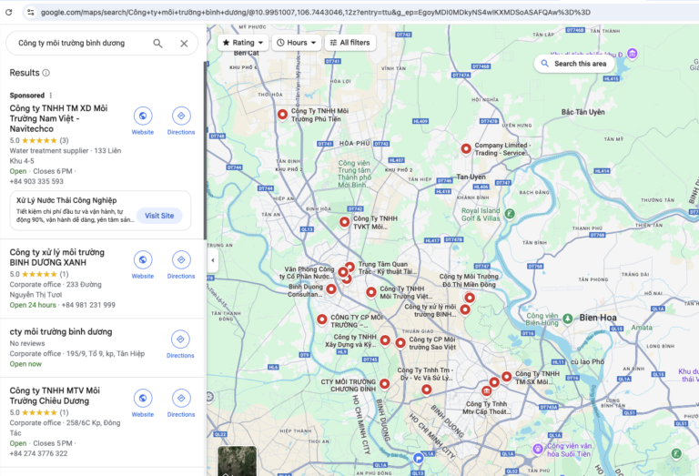 Hướng Dẫn Tạo Google Map Ảo Công Ty Môi Trường Hút Rút Hầm Cầu Hiệu Quả