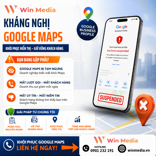 Kháng nghị Google Map bị tạm ngưng Kháng nghị Google Map bị tạm ngưng