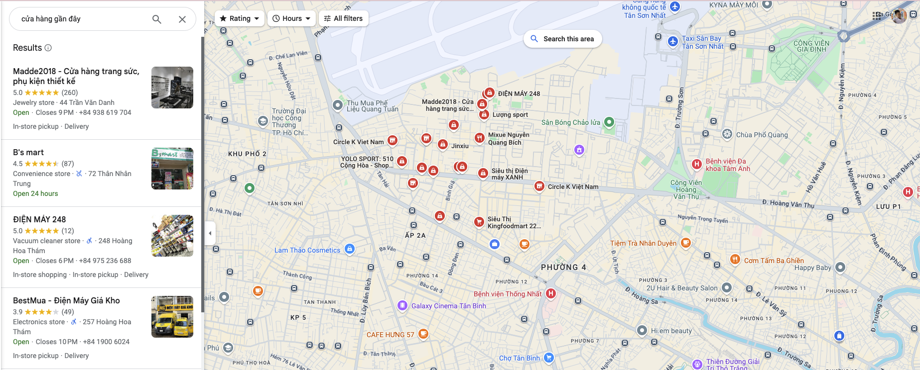 cửa hàng gần đây-seo google map