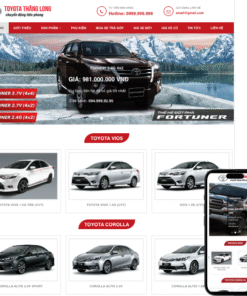 Mẫu website đại lý bán xe hơi TOYOTA 2025
