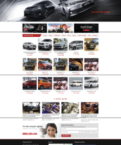 Mẫu website đại lý bán xe hơi Toyota