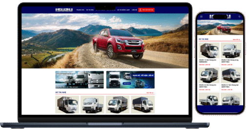 Thiết kế website mẫu web đại lý bán xe hơi ISUZU 2025