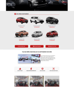 Thiết kế website mẫu web đại lý bán xe hơi MITSUBISHI
