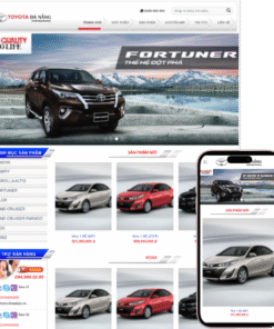 Thiết kế website mẫu web đại lý bán xe hơi TOYOTA 2025