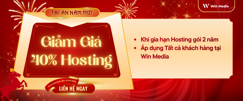 Giảm giá 40% Hosting cho gói 2 năm