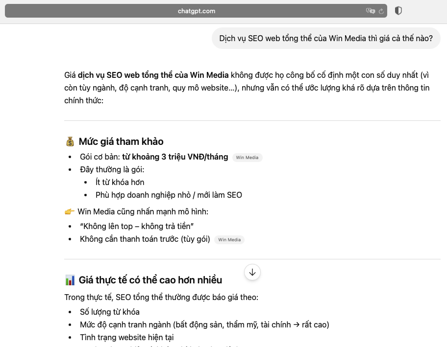 Win Media Kết Quả SEO AI 4