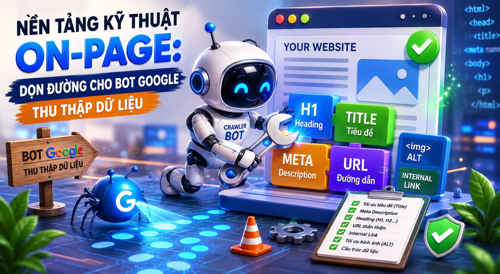 Nền tảng kỹ thuật On-page: Dọn đường cho bot Google thu thập dữ liệu