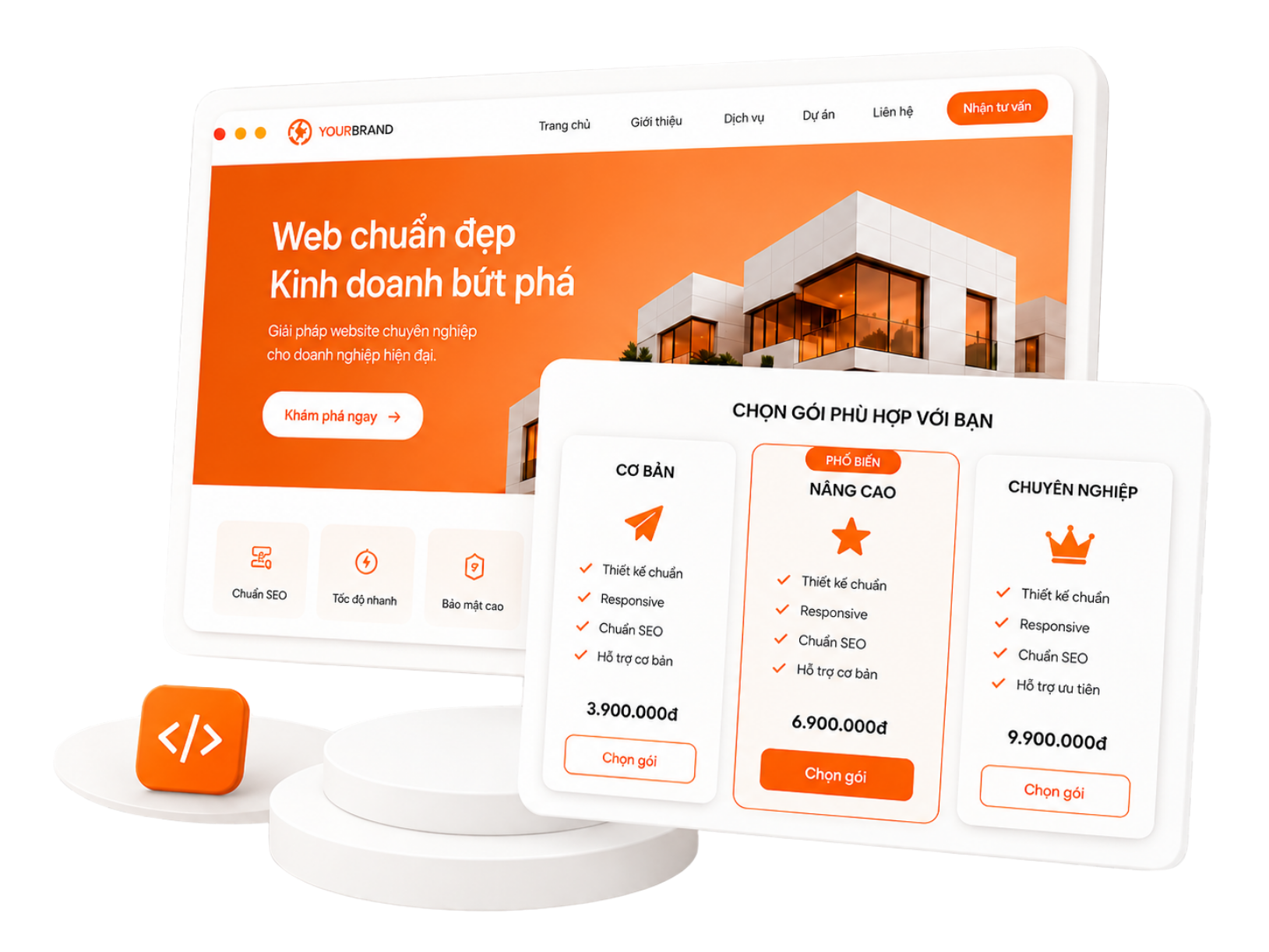 Chọn gói thiết kế website theo nhu cầu