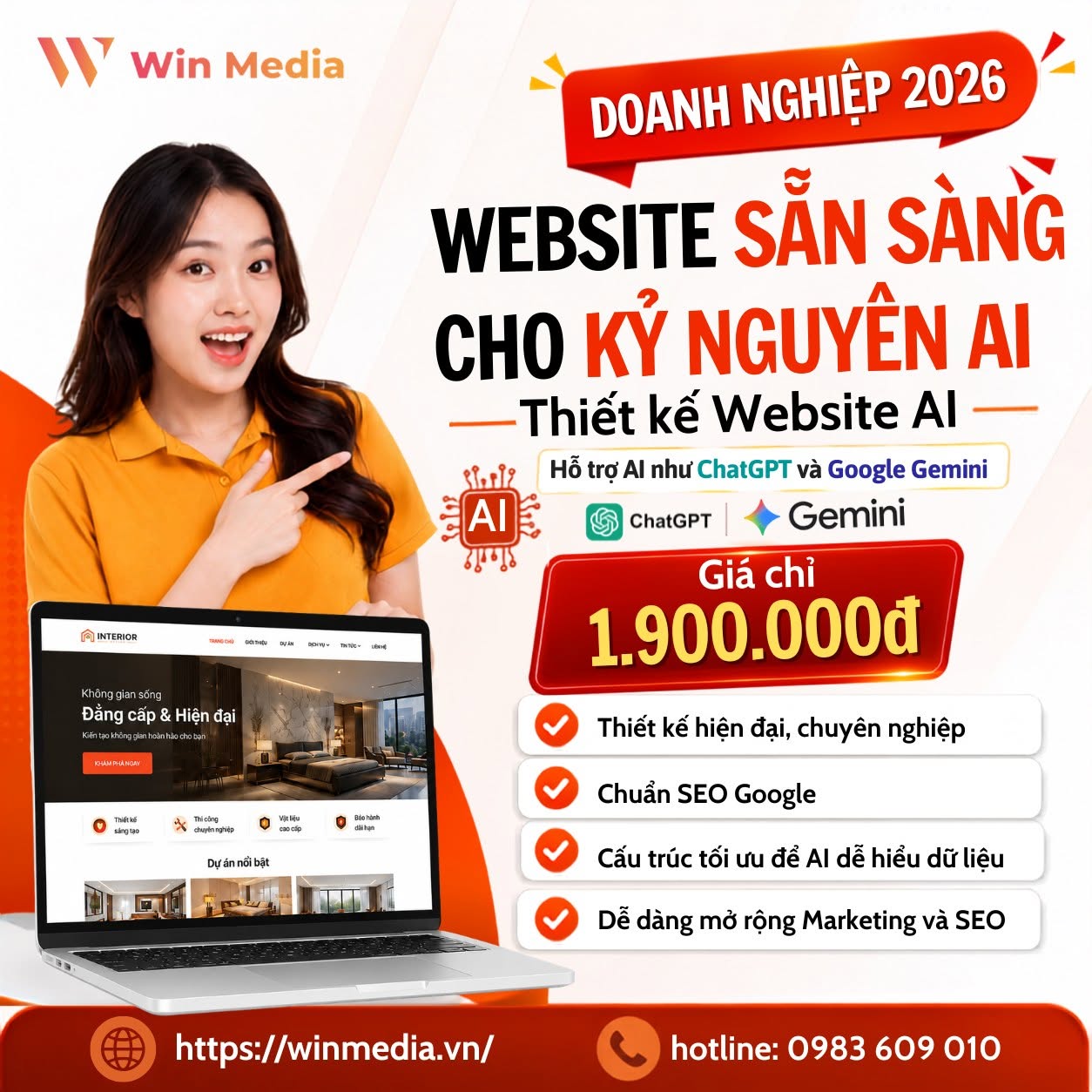 Thiết kế Website giá chỉ 1.900.000đ